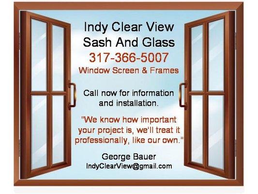 Indy Clear View Sash And Glass