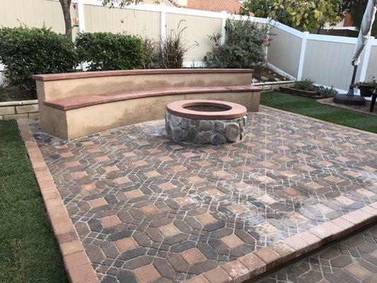 Pavers and fire pit!