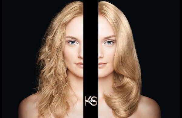 A Before and After of the Goldwell Kerasilk Control Smoothing Treatment