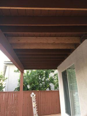 New deck joists replace old rotten wood.  All brand new by G's