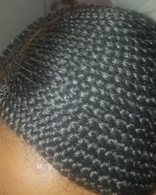 Knotless cornrows