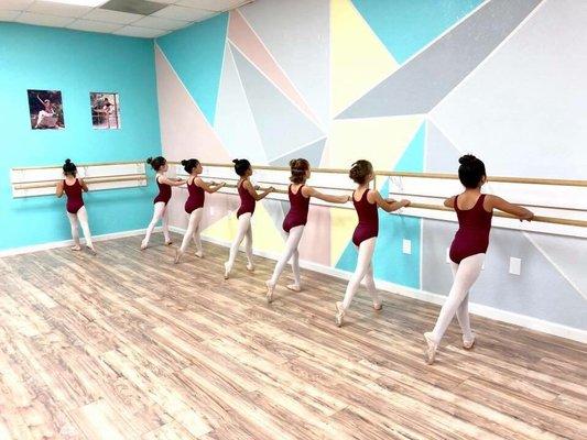 Ballet level 1 showing their tendu derrière