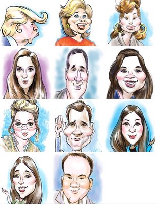 FACES IN FOCUS digital caricature services for conventions and elegant events of all kinds!