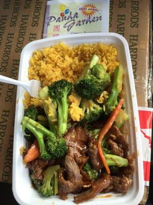 Beef with broccoli dinner combination, I missed the lunch specials from 11 to 3