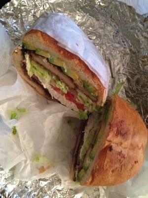 Torta de milanesa de pollo.