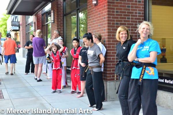 laughing and teemwork --Mercer Island Martial Arts