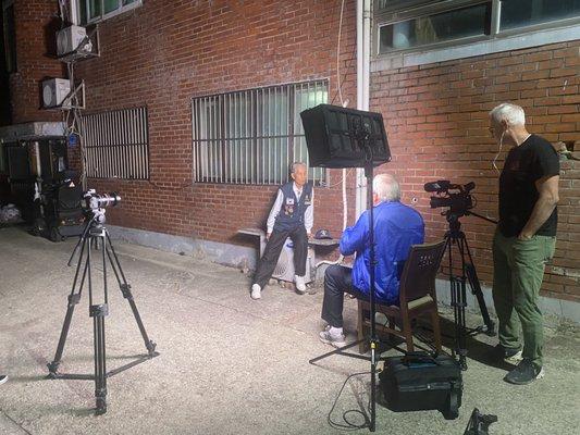 Interview with a Korean War Veteran outside Seoul, Korea. He is being interviewed by Professor Mark Peterson.