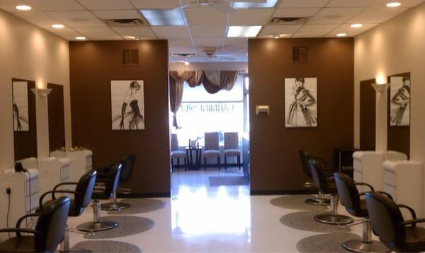 Inside the salon At Carmine & Company Hair Salon.