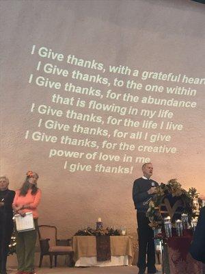 Giving thanks