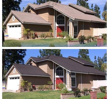 Give your roof an updated look. Before and After