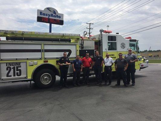 Thank you Knoxville Police and Fire Departments for making our cookout on Saturday extra special. We appreciate your service!