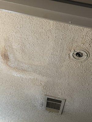 The repair of the ceiling even though the leak wasn't fixed and I reported.