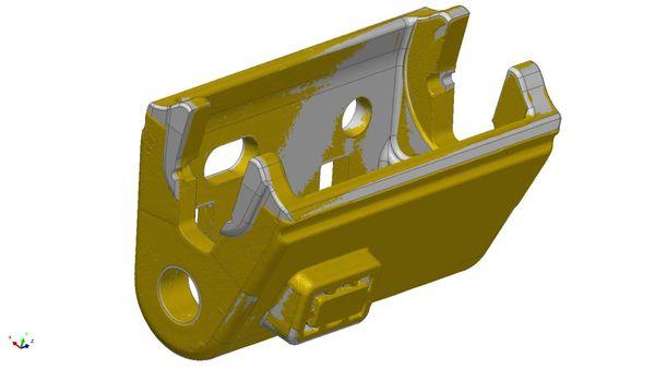 3D scanning inspection overlay of scandata on CAD model