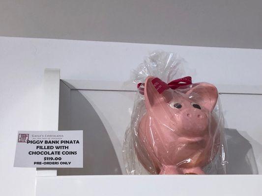 Just one of their adorable molded chocolate offerings...can I get an ounce, oink!