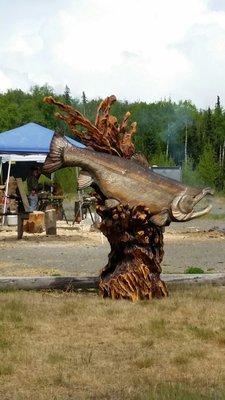 Town of Living Trees is a group of wood artists who have a gallery and carousel. Artwork ranges from under $99 to  $4000.