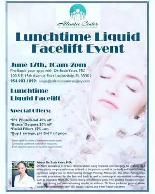 Atlantic Center of Aesthetic & Reconstructive Surgery is one of my clients. We are hosting an event June 17, 17! Please join us.