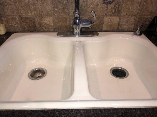 Here is the after of the sink