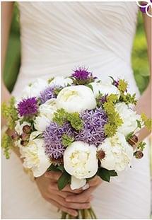 Peony  & Allium bouquet