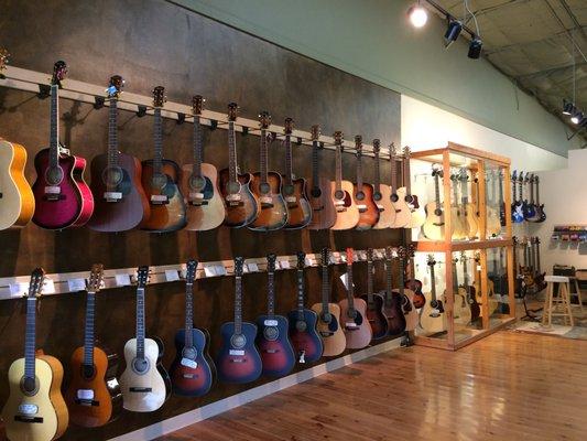 The guitar wall.