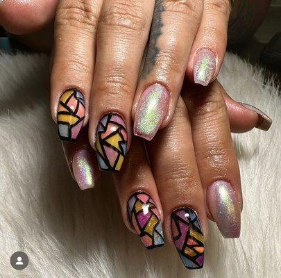 Stain glass Nails