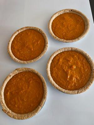 Homemade sweet potato pies