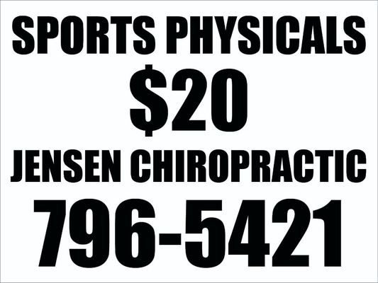 Sports Physicals sign