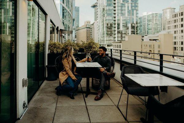 Engagement Session at the State Hotel in Seattle, Washington