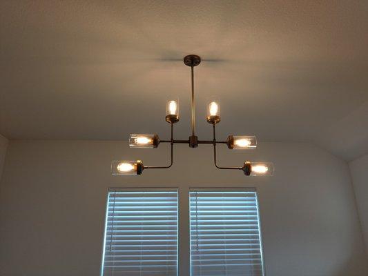 Installed this light fixture in a customer's house, February 2022