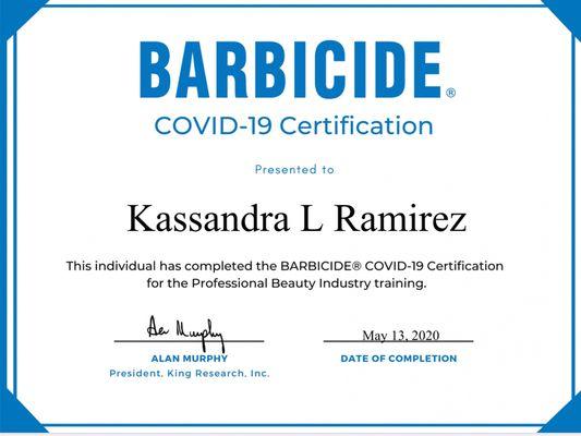 COVID 19 CERTIFICATION