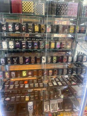 Zippo lighters, flasks,tabacoo pipes.