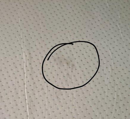 Second stain left on new mattress