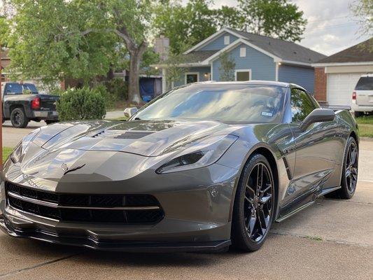 Corvette received a premium car wash and Level 2 interior Detail.