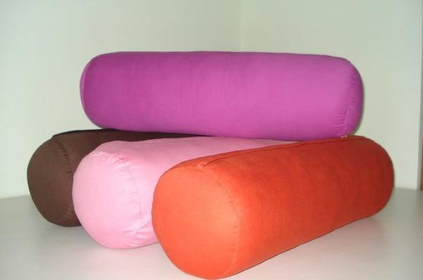 Cotton bolster cover are removable, cotton bolster casing  filled with cotton batting.