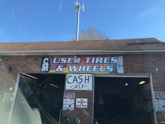 Banner above garage bays