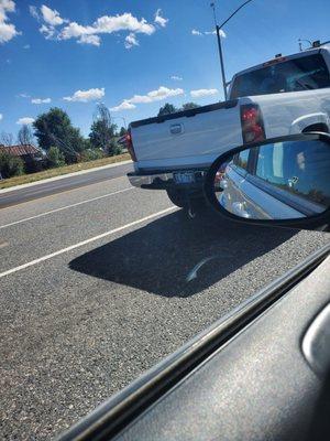 This truck parked private property