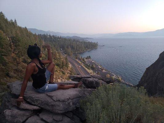 Beautiful Lake Tahoe from the top of Cave Rock...