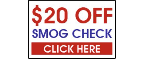 You found a DEAL $20.00 OFF your SMOG CHECK please mention this post.