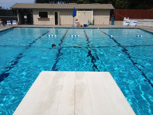 View from diving board