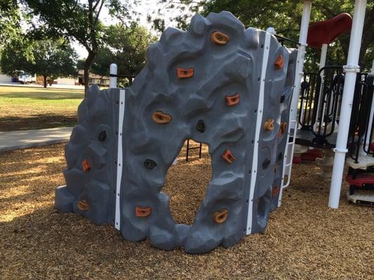 Pint size rock climbing wall