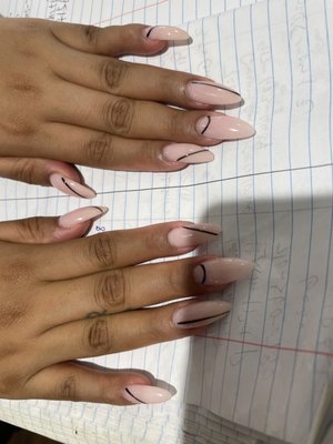 Gel with Acrylic Nails.