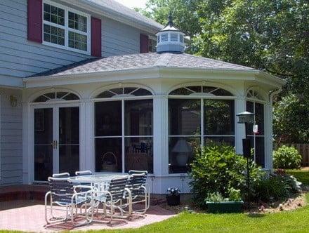 4-season sunroom addition, design and constructed by Adams Design Construction, Ltd