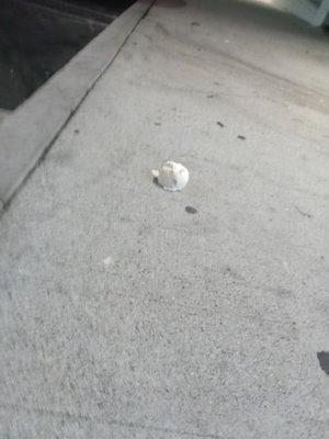 Ice cream on the floor  Guy did not put the scoop correctly on the cone smh