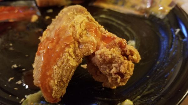 Perfectly fried chicken wing