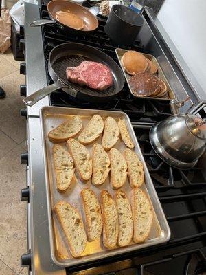 Avo Toast and Steak and Egg toast!