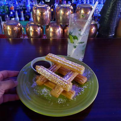 Churros sans cinnamon sugar and STILL delicious!