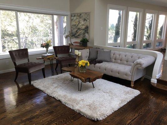 We staged this home before it hit the market. The natural light in this room was incredible.