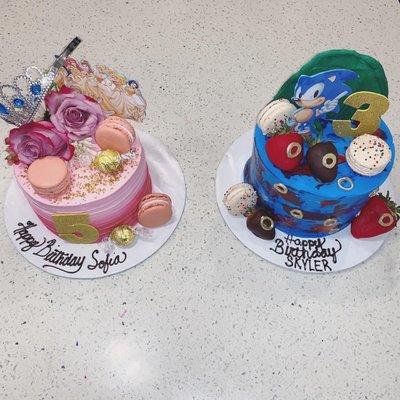 Custom made birthday cakes for my babies