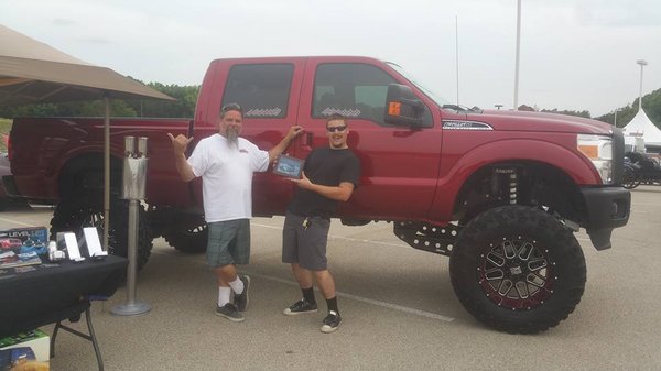 First place at Cars for CASA car show. 2017 Ford F-350 10" Fabtech coil over lift kit, 41" Tires.