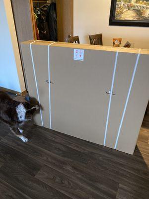 No damage to box or product. Dog approved.