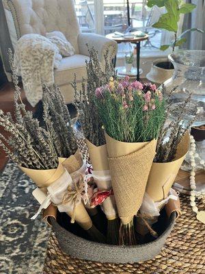 Local lavender bunches, floral wreaths